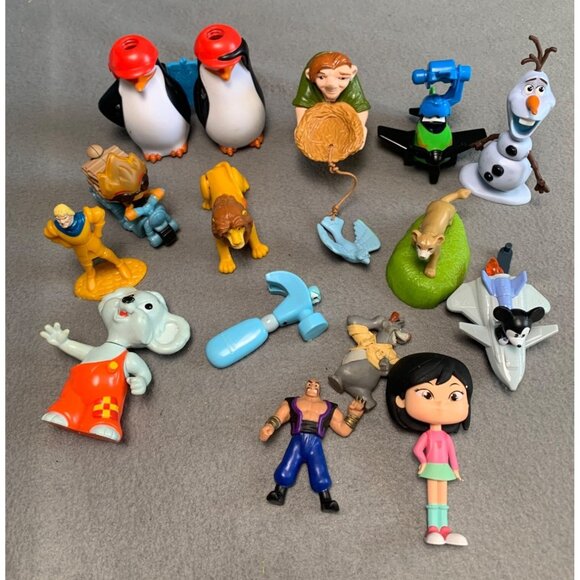 14 Mixed Disney & DreamWorks Frozen Lion King Kids Meal Figurine Set - Picture 13 of 13